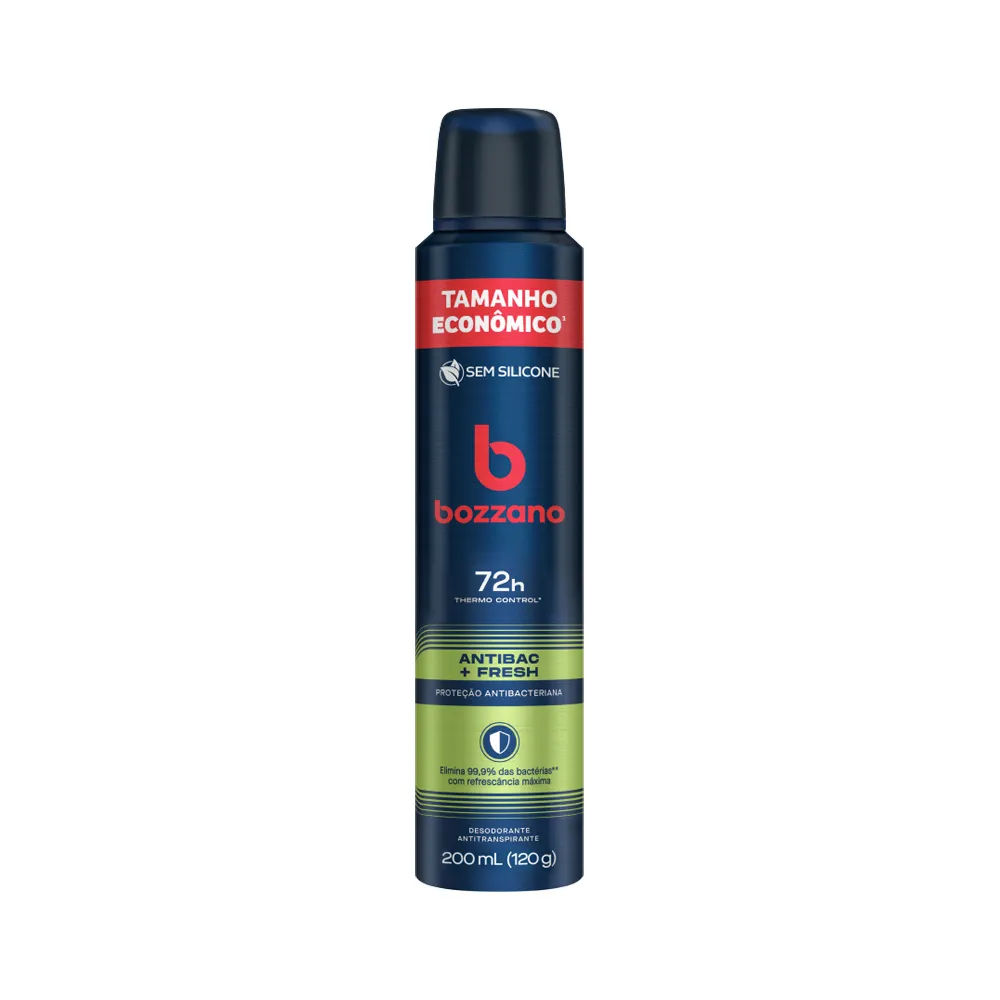 Desodorante Antitranspirante Aerossol Bozzano Antibac Fresh 200ml