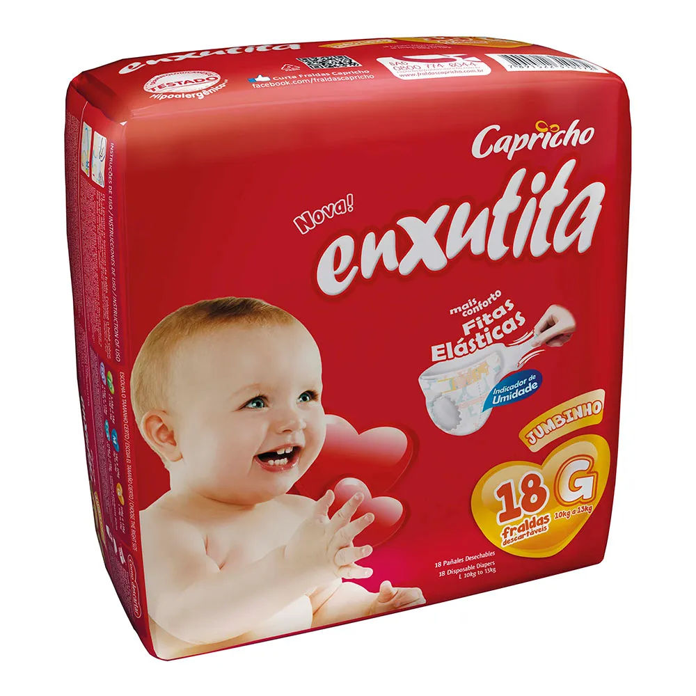 Fralda Enxutita Jumbinho G Com 18 Unidades