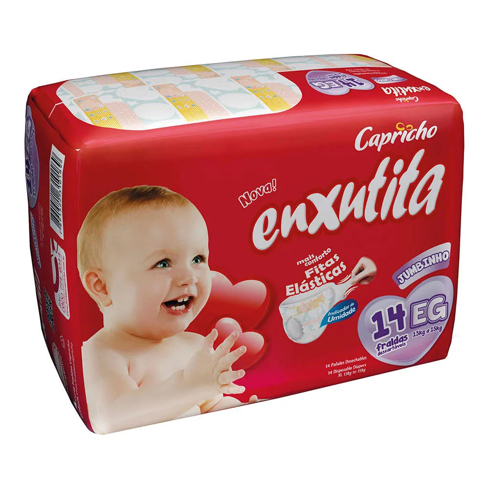 Fralda Enxutita Eg Jumbinho Com 14 Unidades