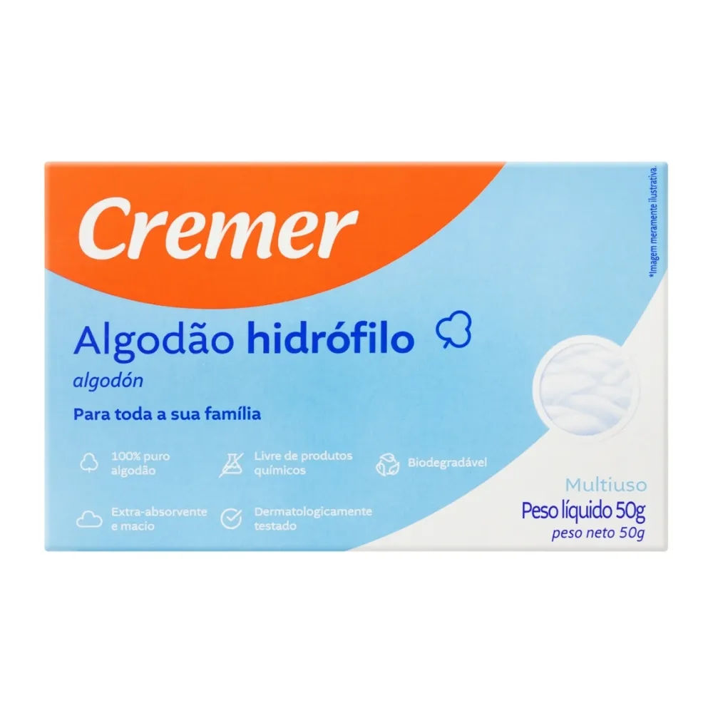 Algodão Cremer Hidrófilo Rolo 50g