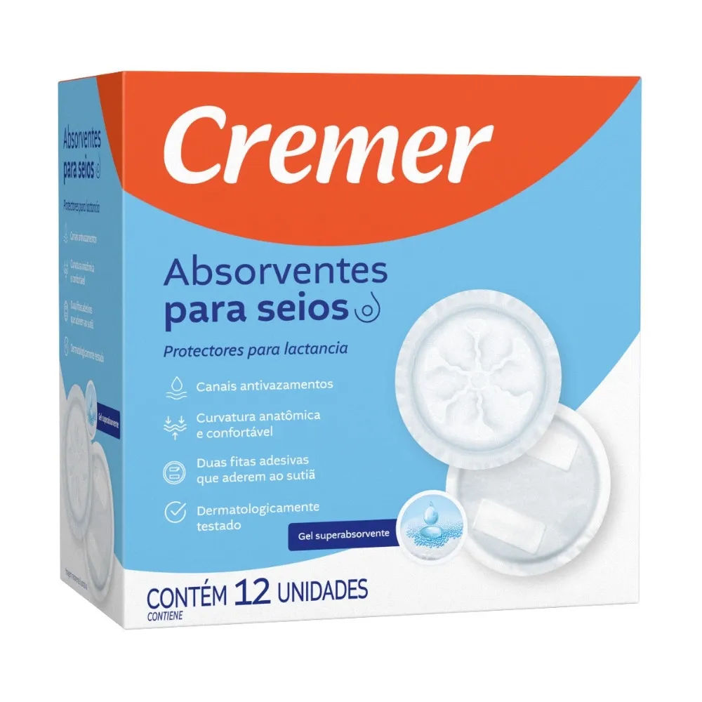 Absorvente para Seios Cremer 12 unidades