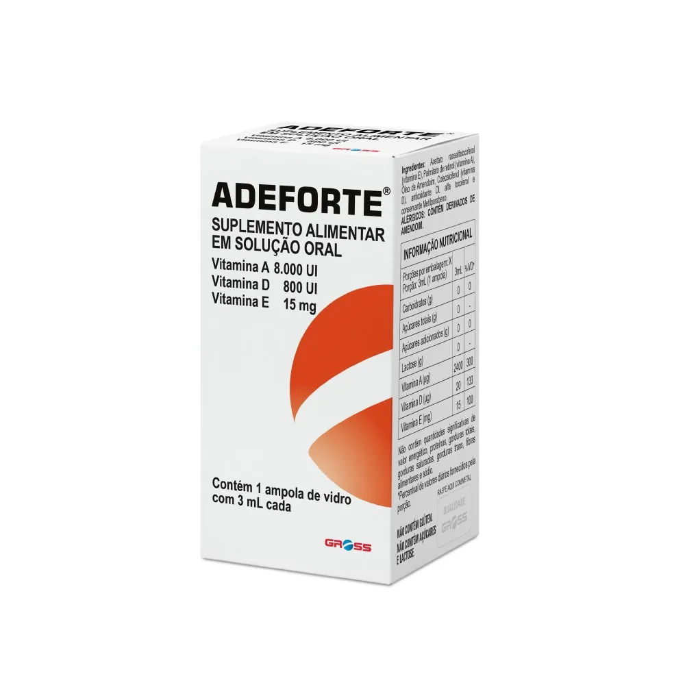 Adeforte 3ml 1 Ampola Gross Novo