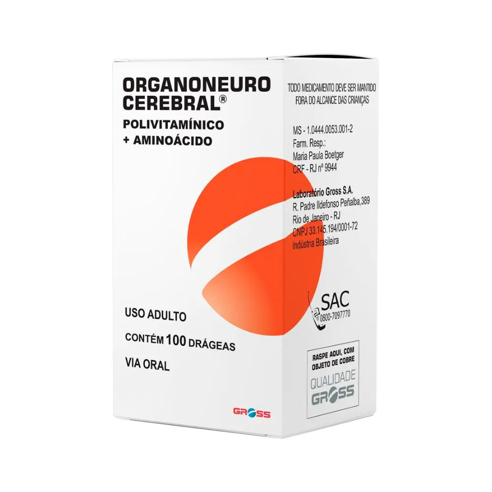 Organoneuro Cerebral 100 Comprimidos Gross