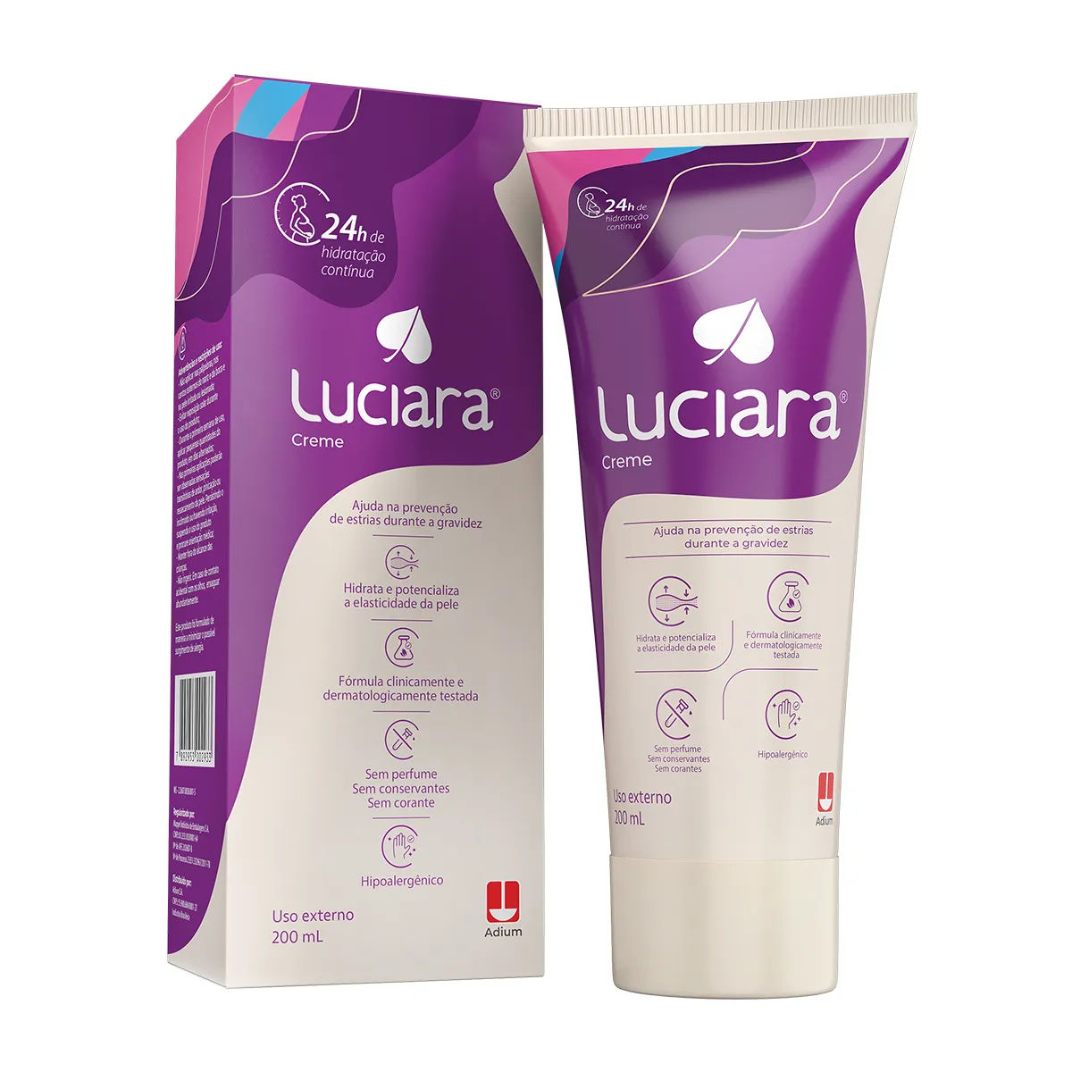 Creme Hidratante Luciara Prevencao De Estrias Na Gravidez 200ml