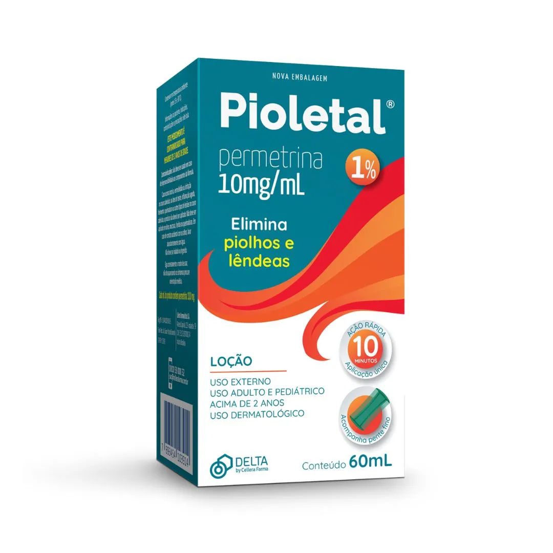Pioletal Permetrina 10mg/ml loção 60ml