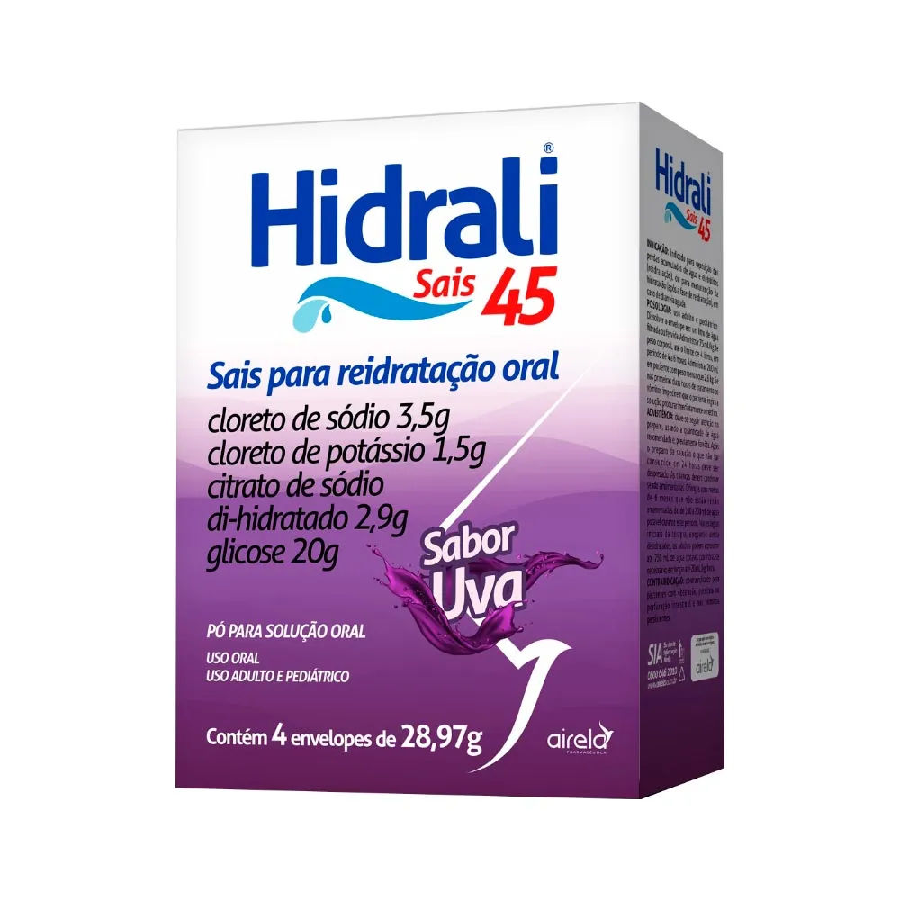 Hidrali Sais de Reidratante Sabor Uva 28.97g