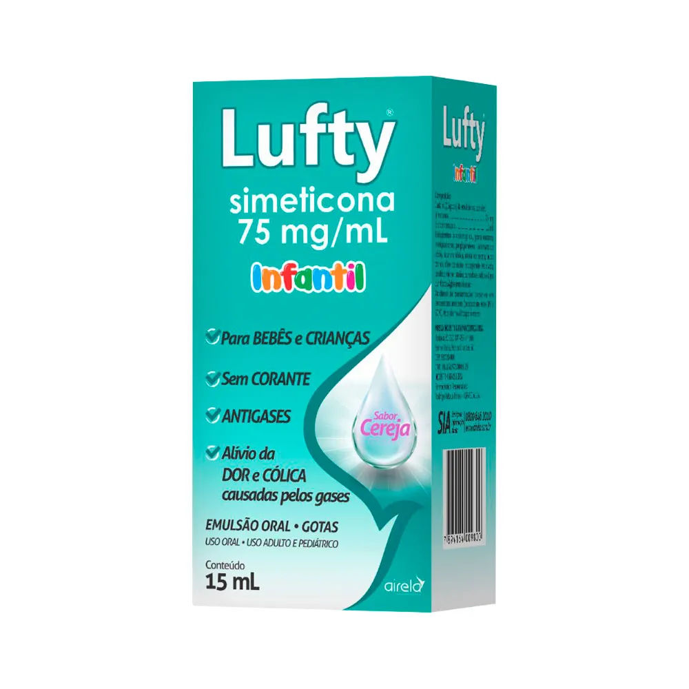 Lufty Infantil 15ml Emulsao Oral 75mg/ml Sabor Cereja