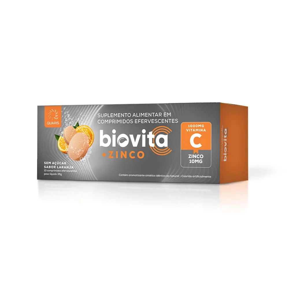 Biovita Zinco 1g Com 10 Comprimidos Efervescentes
