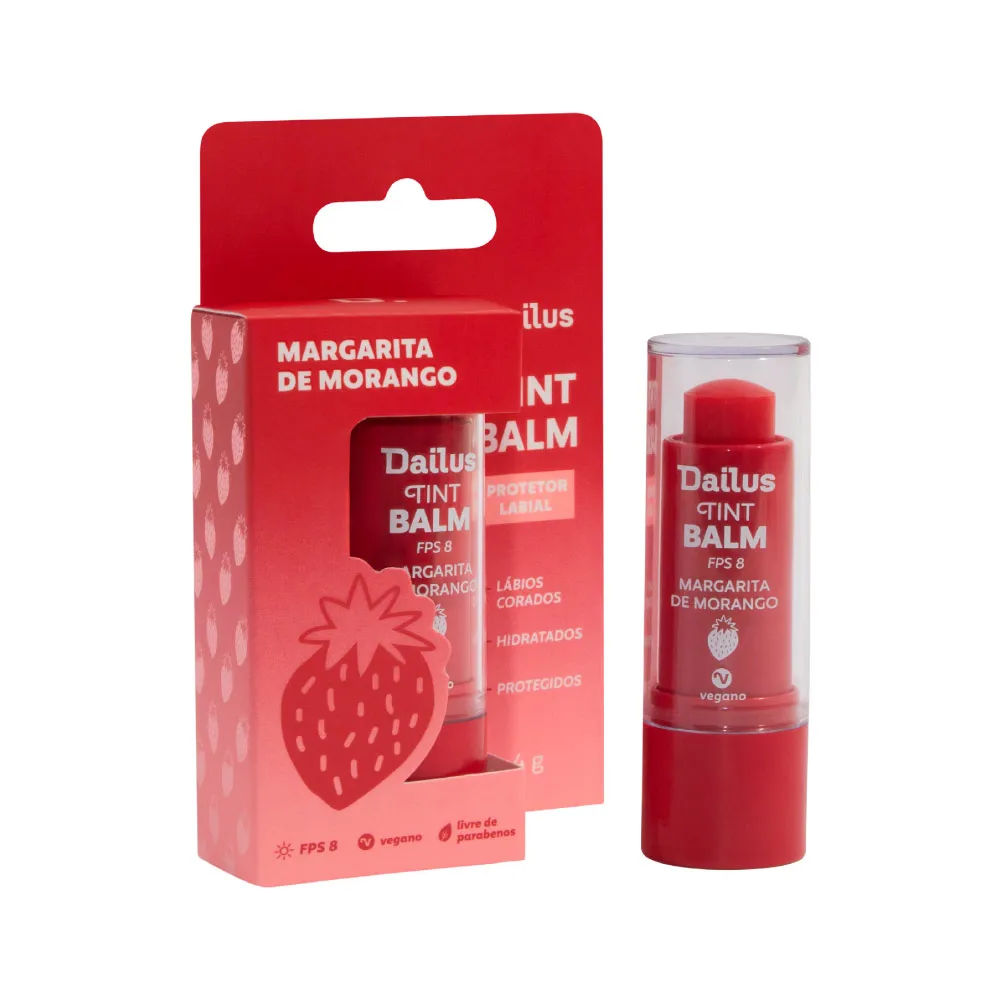 Protetor Labial Dailus Tint Balm FPS8 Margarita de Morango