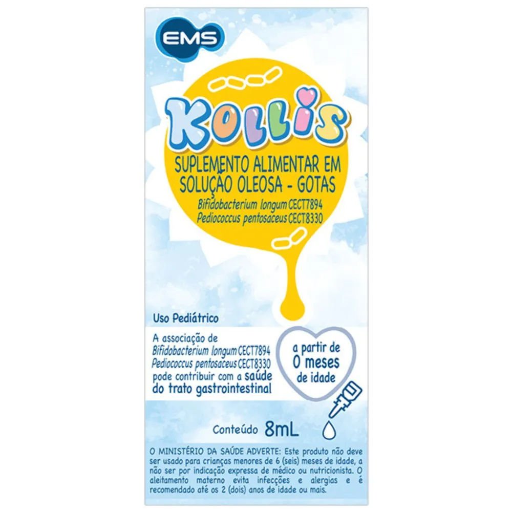 Suplemento Alimentar Pediátrico Kollis Frasco 8ml EMS
