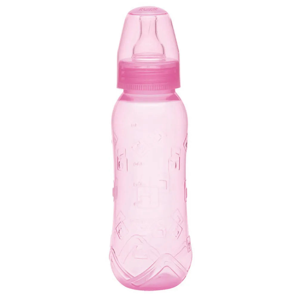 Mamadeira Aquarela Universal Rosa 250ml Kuka