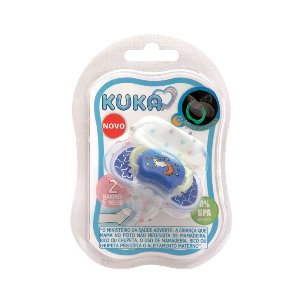 Chupeta Lumina Bico Ortodôntica Nº 2 (maiores de 6 meses) Azul Kuka