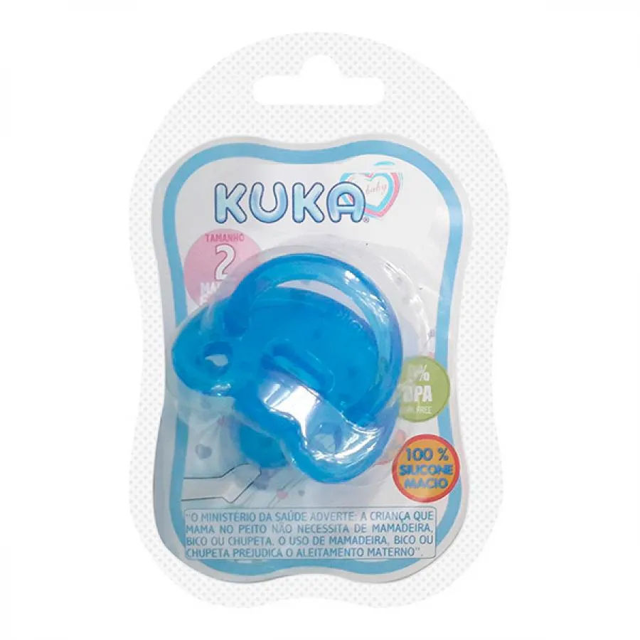Chupeta Soft Bico Ortodôntico Nº 2 (maiores de 6 meses) Azul Kuka