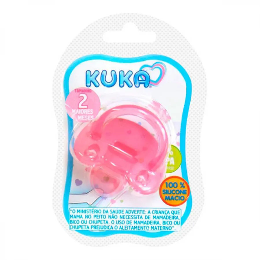 Chupeta Soft Bico Ortodôntico Nº 2 (maiores de 6 meses) Rosa Kuka