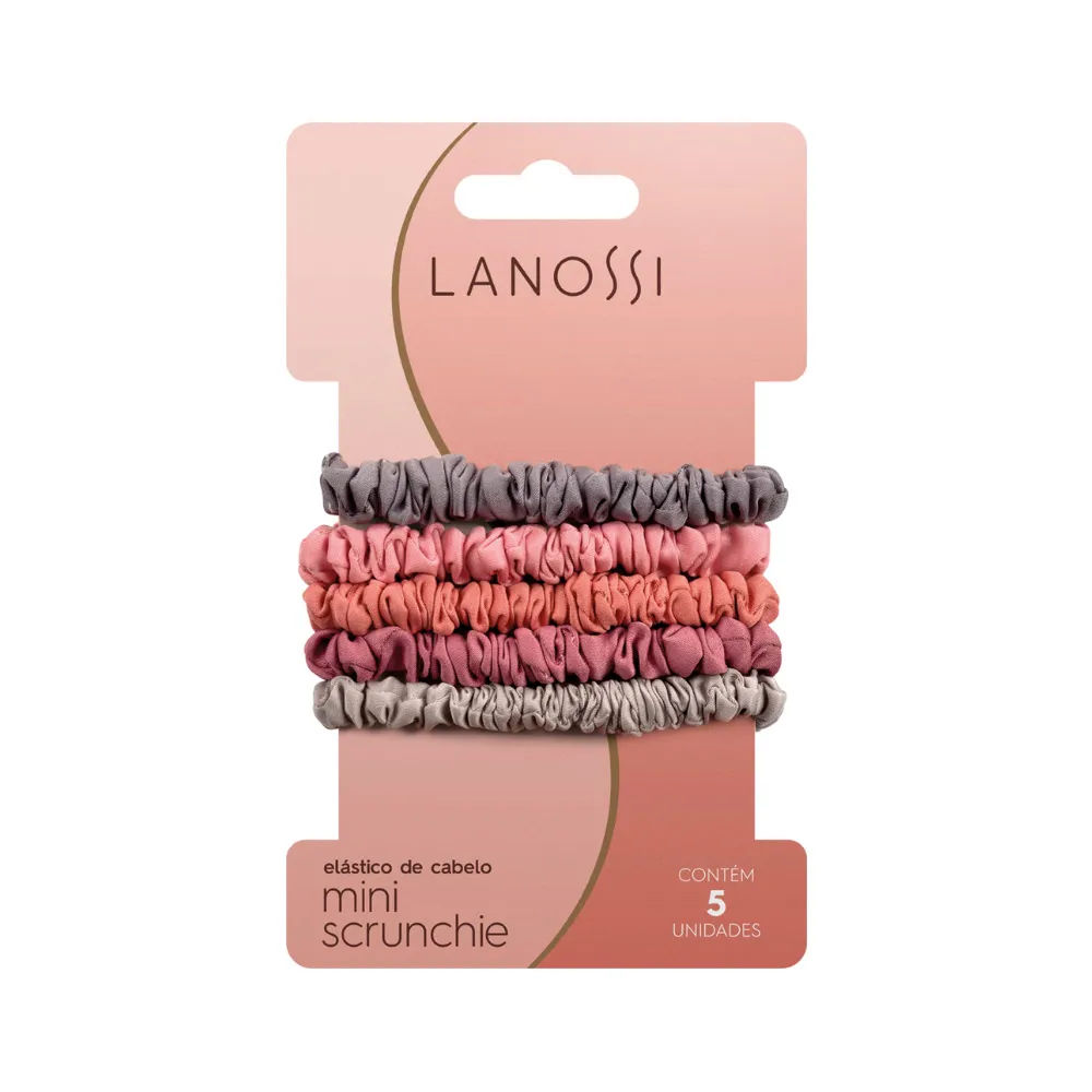 Elastico Para Cabelo Lanossi Com 5 Mini Scrunchie Ls2530