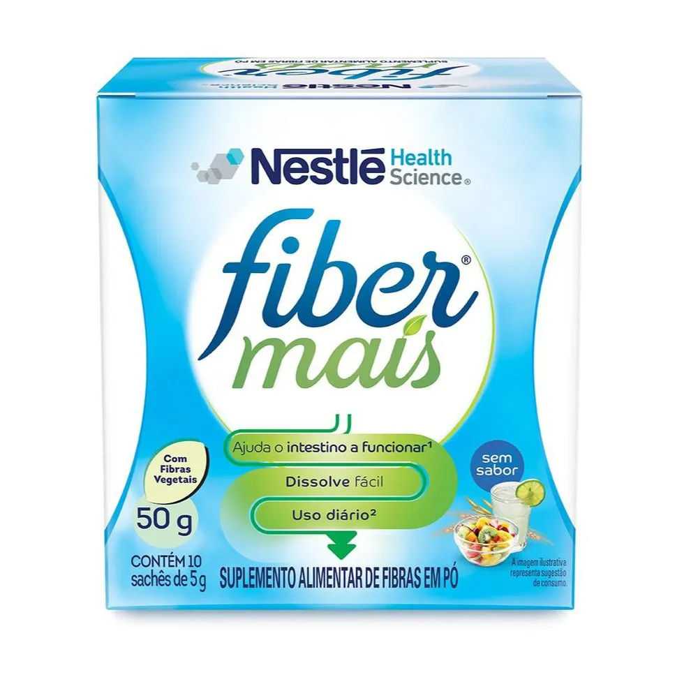 Suplemento Alimentar de Fibras Fiber Mais Sem Sabor 50g