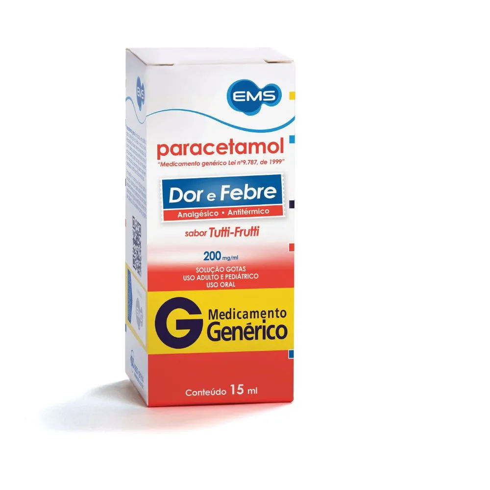 Solução Oral Paracetamol Genérico EMS 15ml