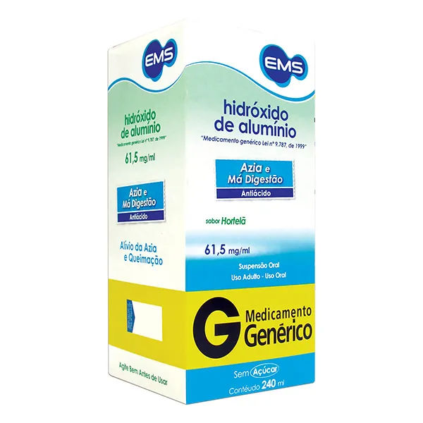 Suspensão Hidróxido de Alumínio Genérico EMS 240ml