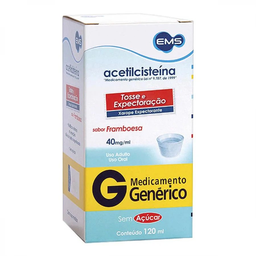 Xarope Acetilcisteína Genérico EMS Adulto 120ml