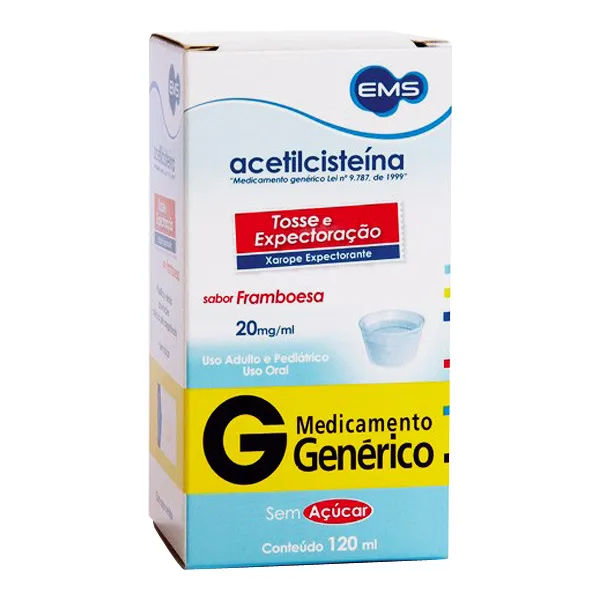 Xarope Acetilcisteína Genérico EMS Infantil 120ml