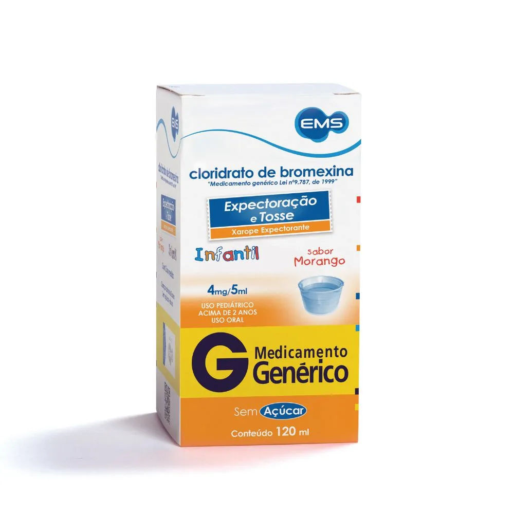 Xarope Bromexina Genérico EMS Infantil 120ml