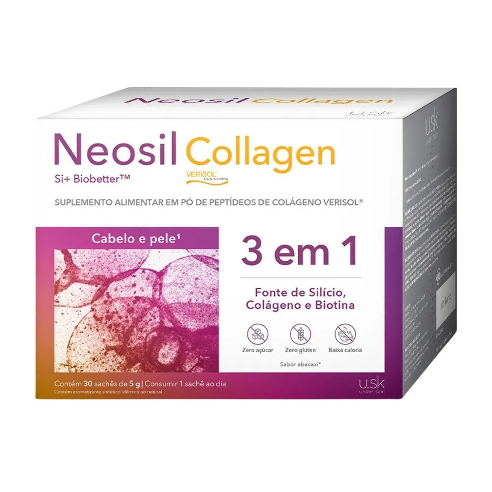 Neosil Collagen Suplemento Alimentar Para Cabelos, Unhas E Pele 30 Sachês