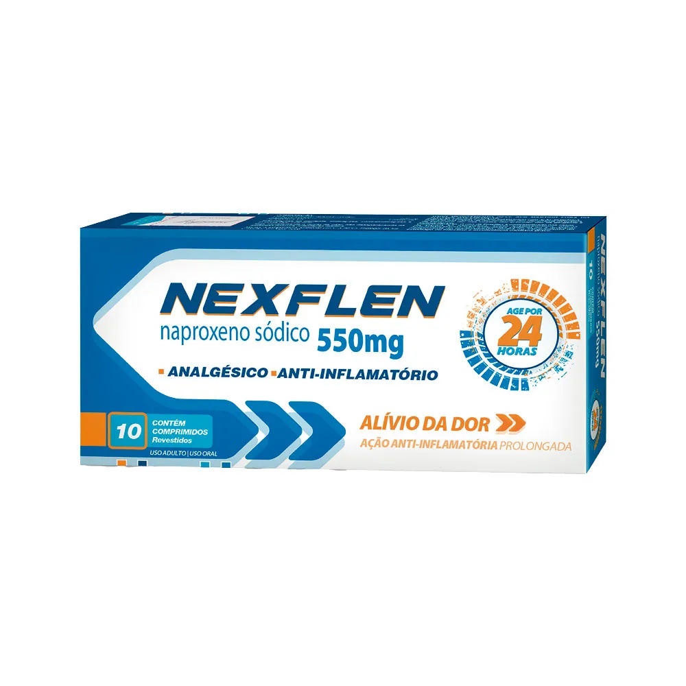 Naproxeno 550mg 10 Comprimidos Revestidos Nexflen Legrand