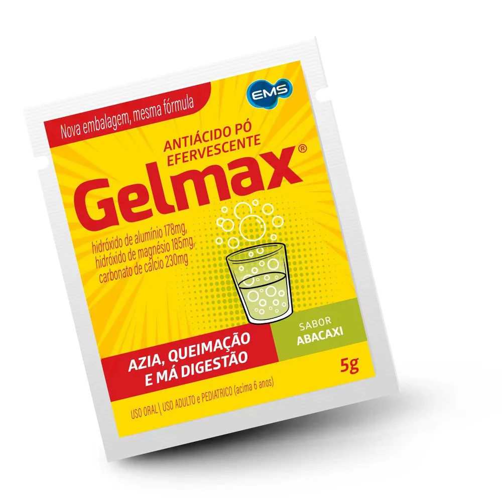 Antiácido Gelmax Abacaxi Sachê 5g