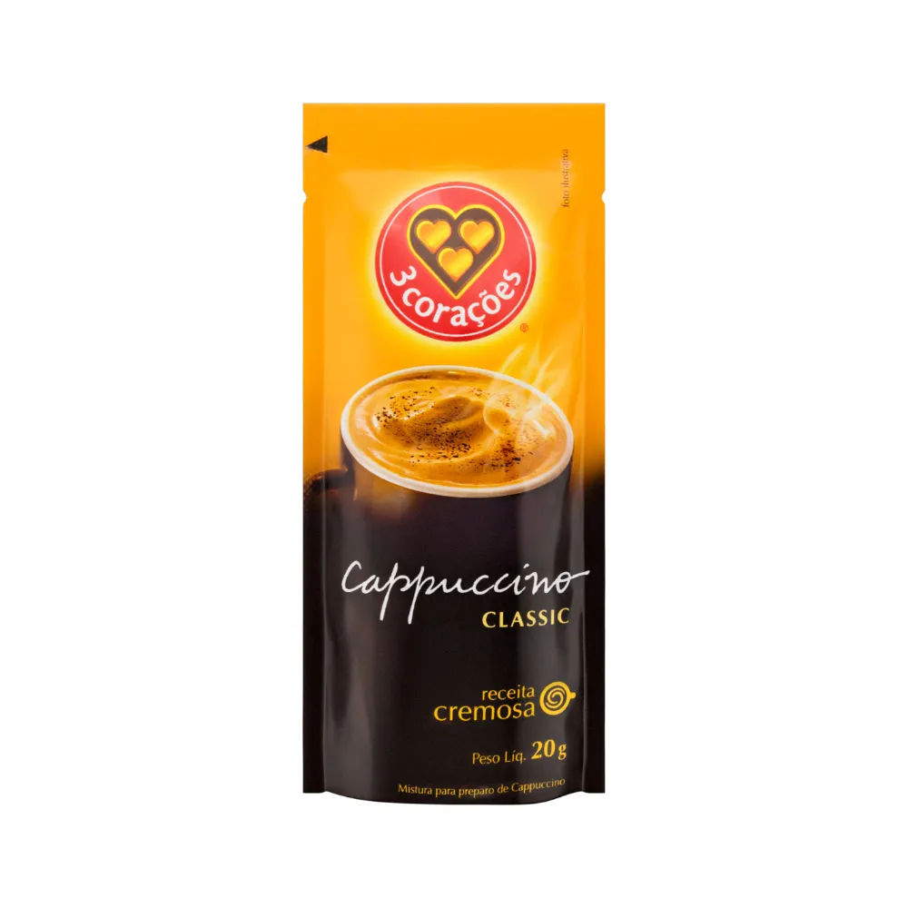 Cappuccino Solúvel Três Corações Classic 20g