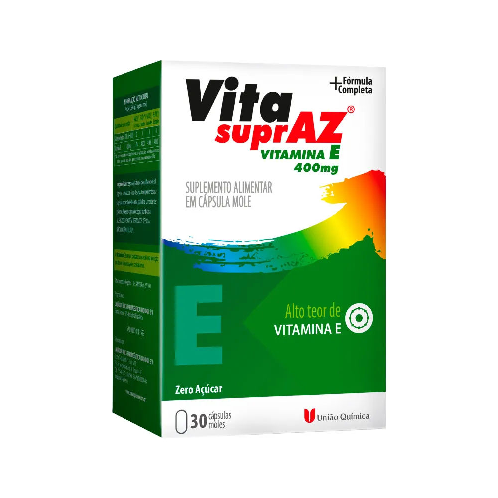 Vita Supraz Vitamina E Com 30 Capsulas 400mg