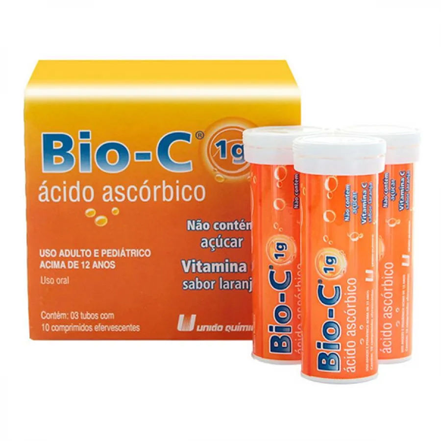 Bio-C 1g 30 Comprimidos Efervescentes União Química