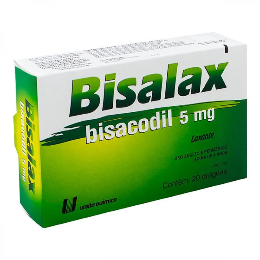 Bisalax 5mg 20 Drágeas União Química