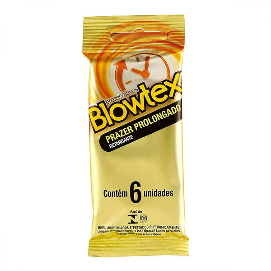 Preservativo Blowtex Efeito Retardante Lubrificado 6 Unidades