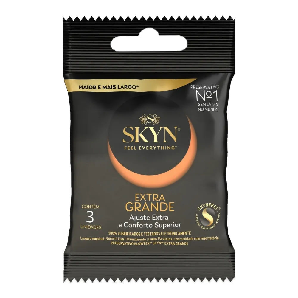 Preservativo Blowtex Skyn Entra Grande Ajuste Perfeito 3 Unidades