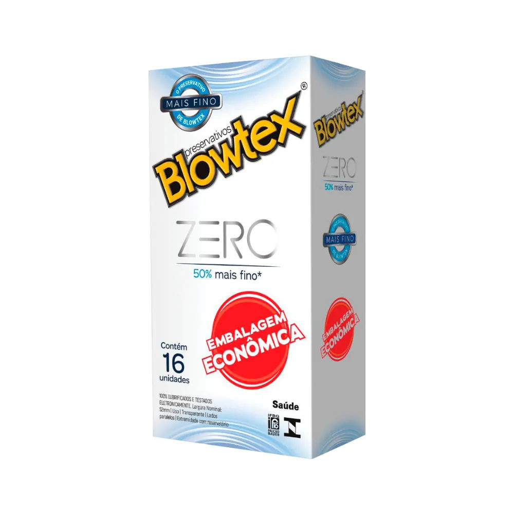 Preservativo Blowtex Com 16 Zero Mais Fino