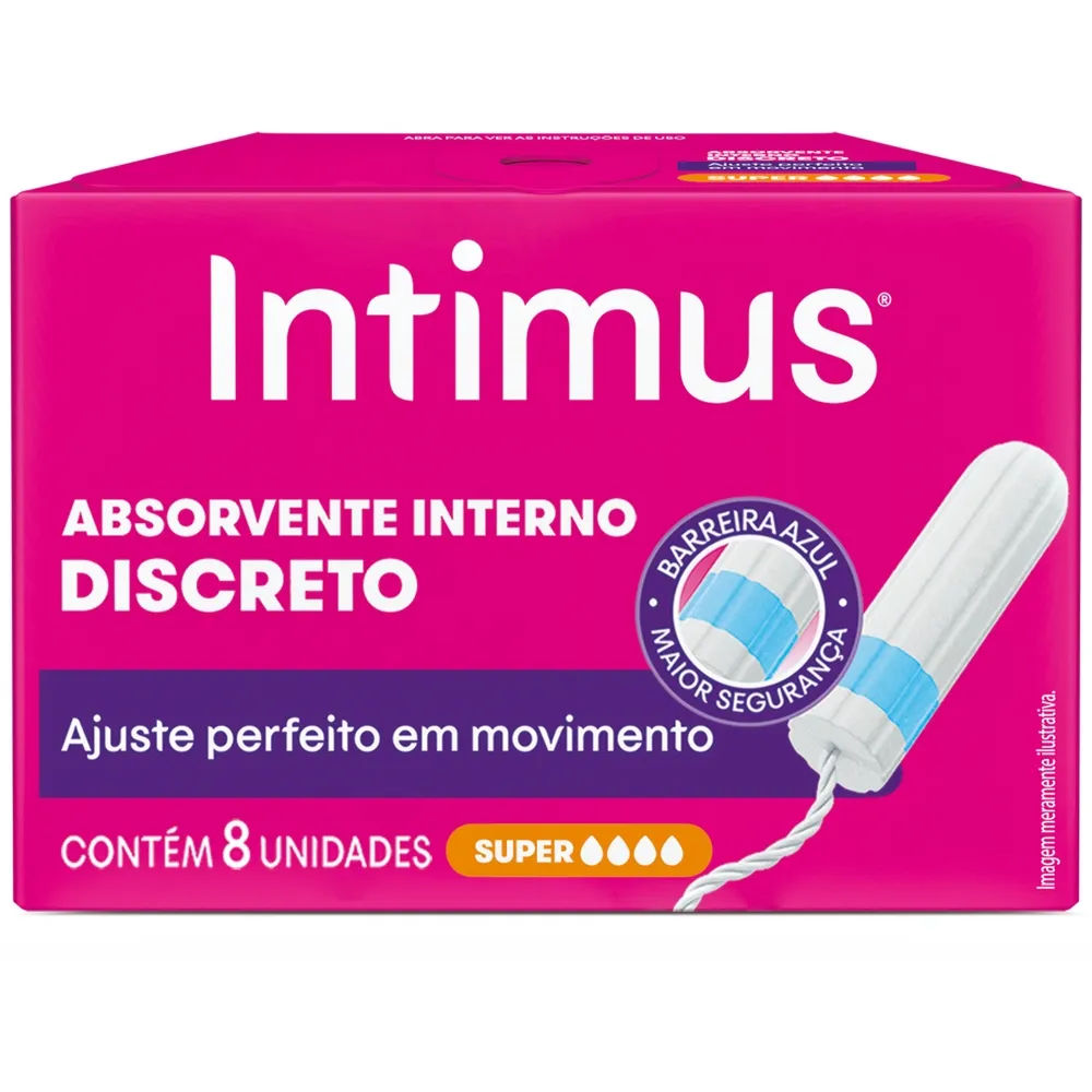Absorvente Interno Intimus Super 8 Unidades