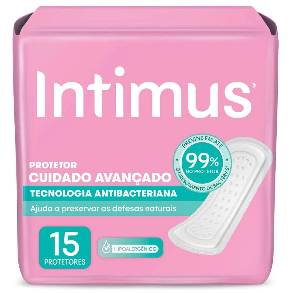 Protetor Diário Intimus Antibacteriano 15 Unidades