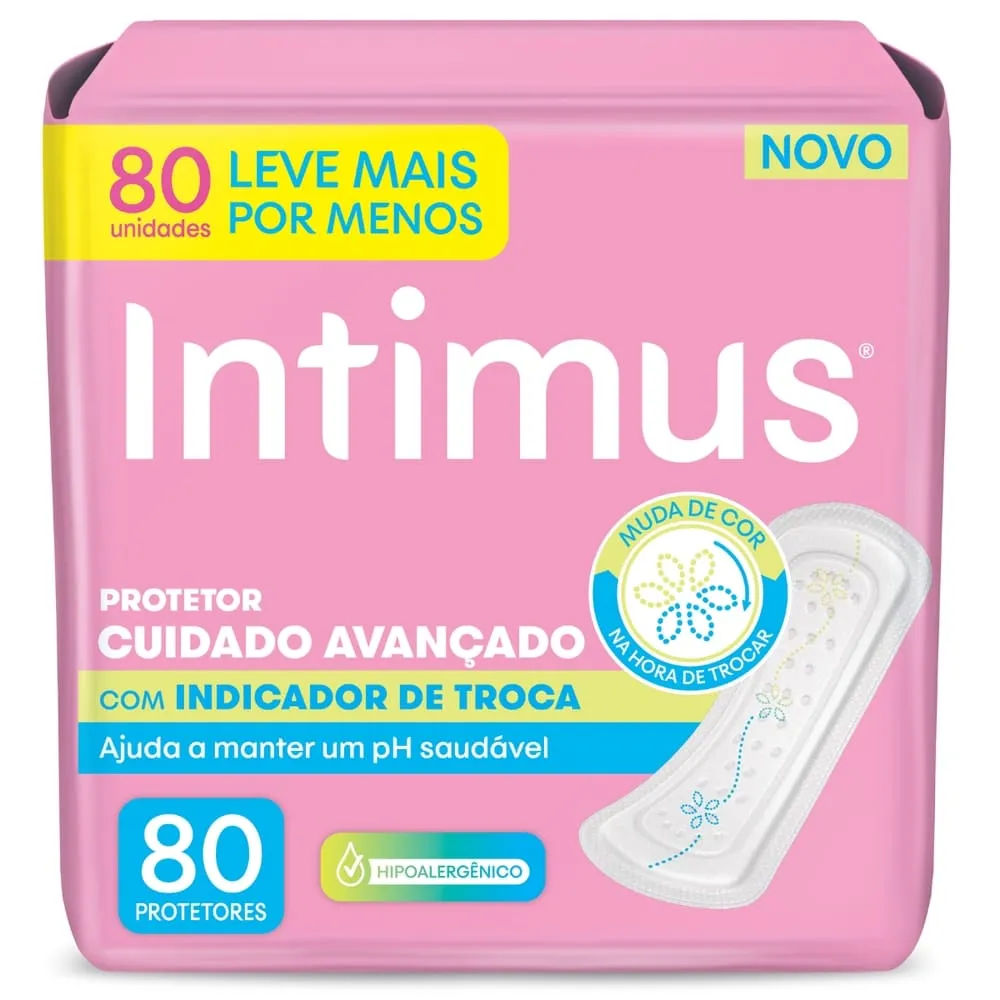 Protetor Diário Intimus Com Indicador de troca 80 Unidades