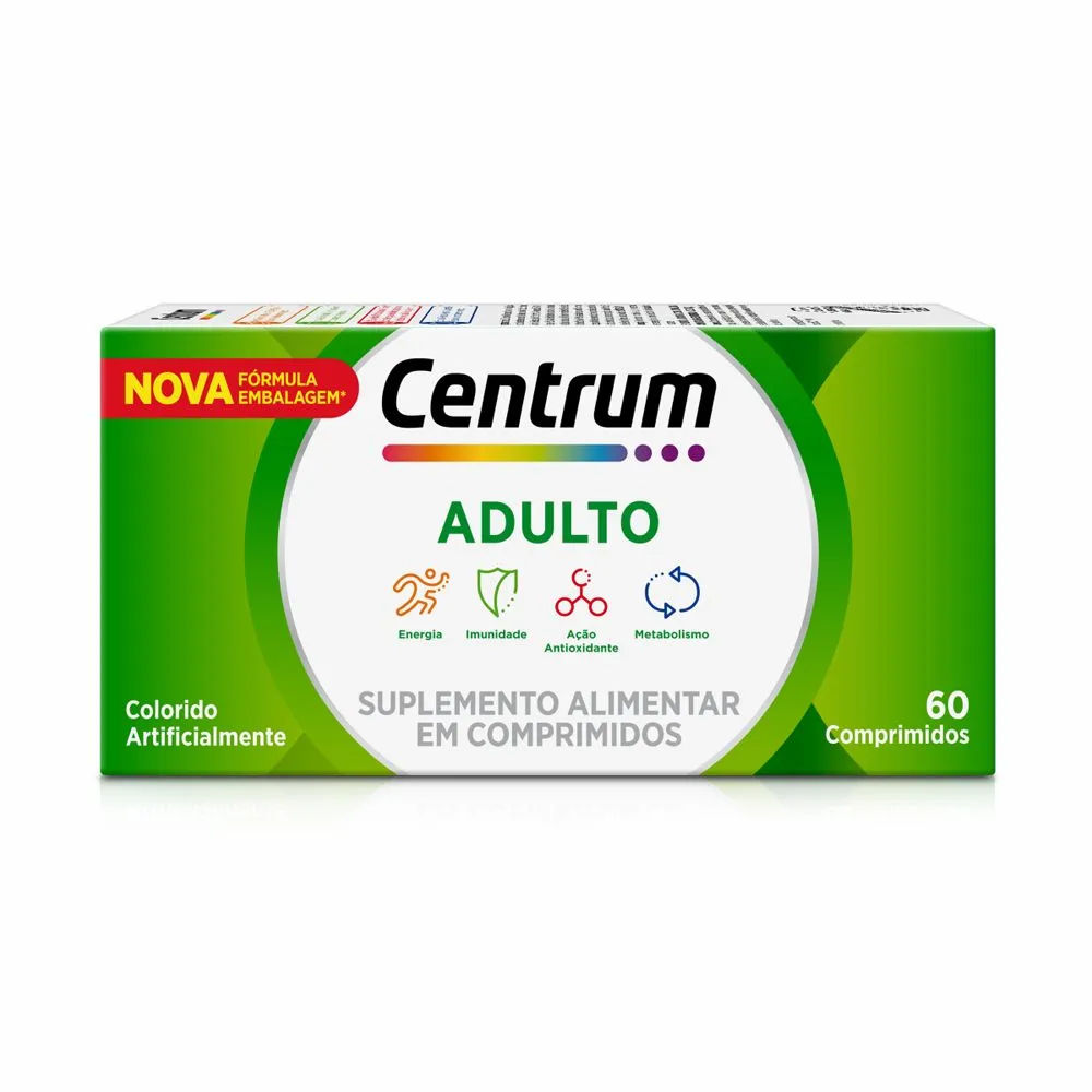 Suplemento Centrum Adulto Frasco 60 Comprimidos