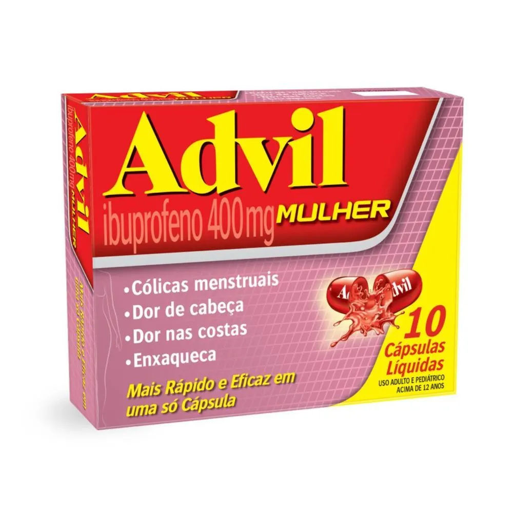 Advil Mulher 400mg 10 Cápsulas Pfizer