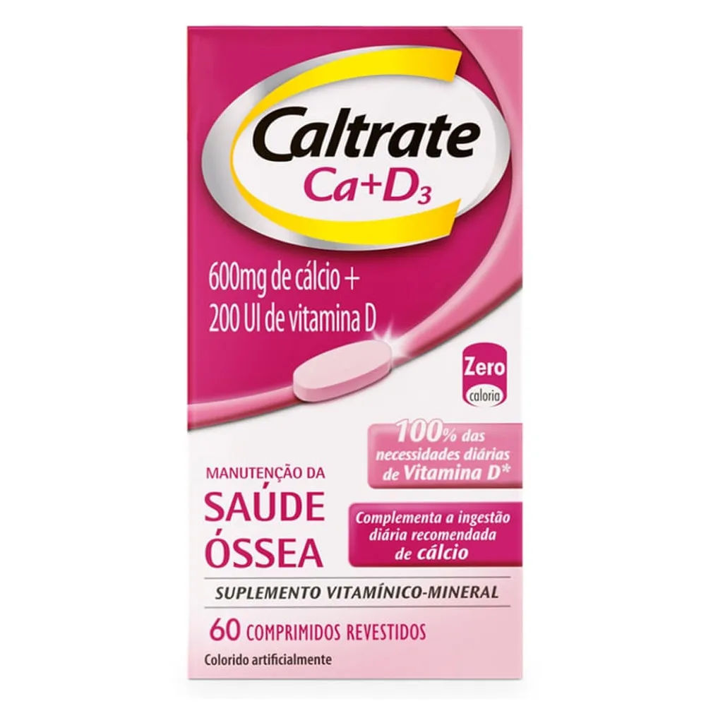 Caltrate Ca+D3 600mg/200UI 60 Comprimidos Revestidos