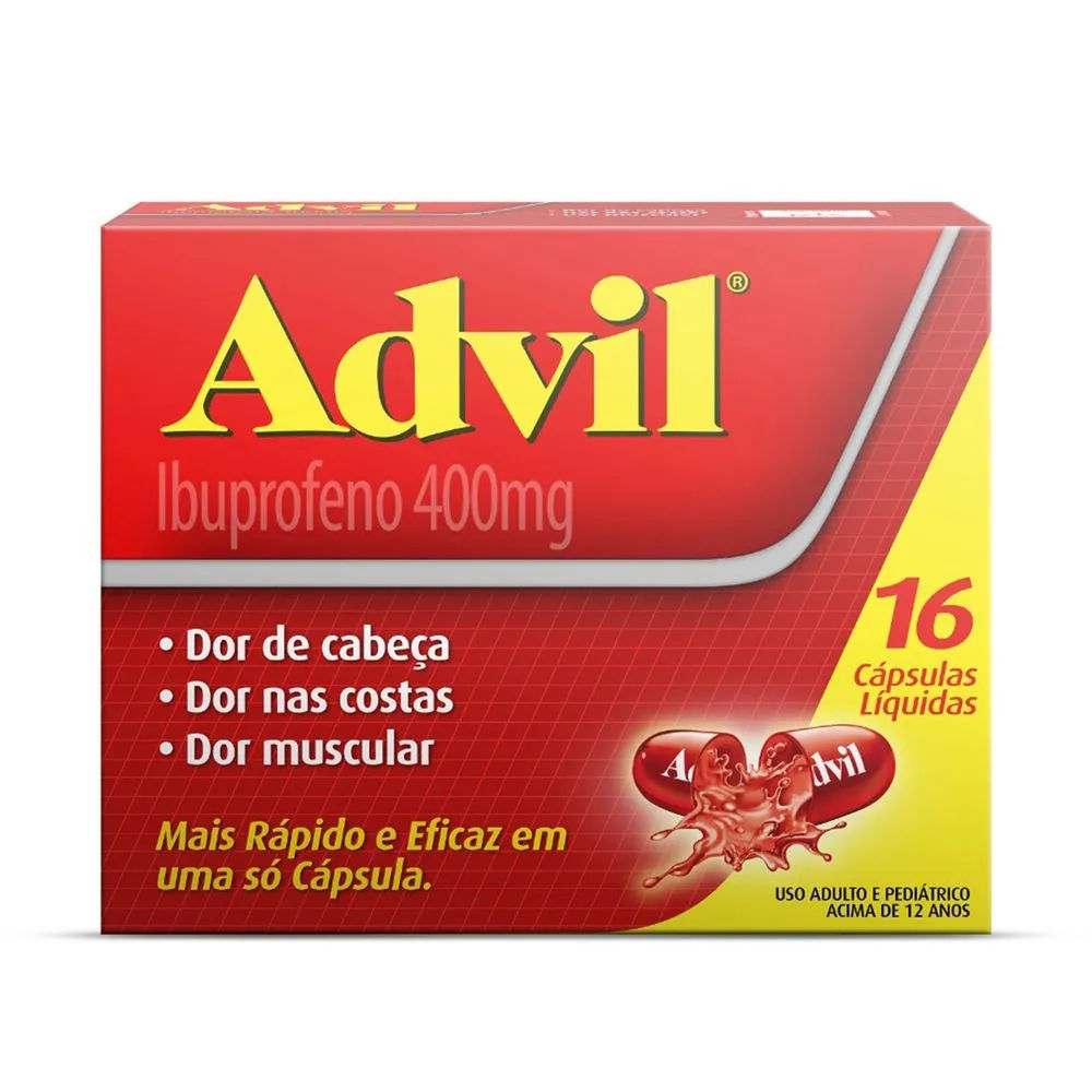 Advil 400mg 16 Cápsulas Moles