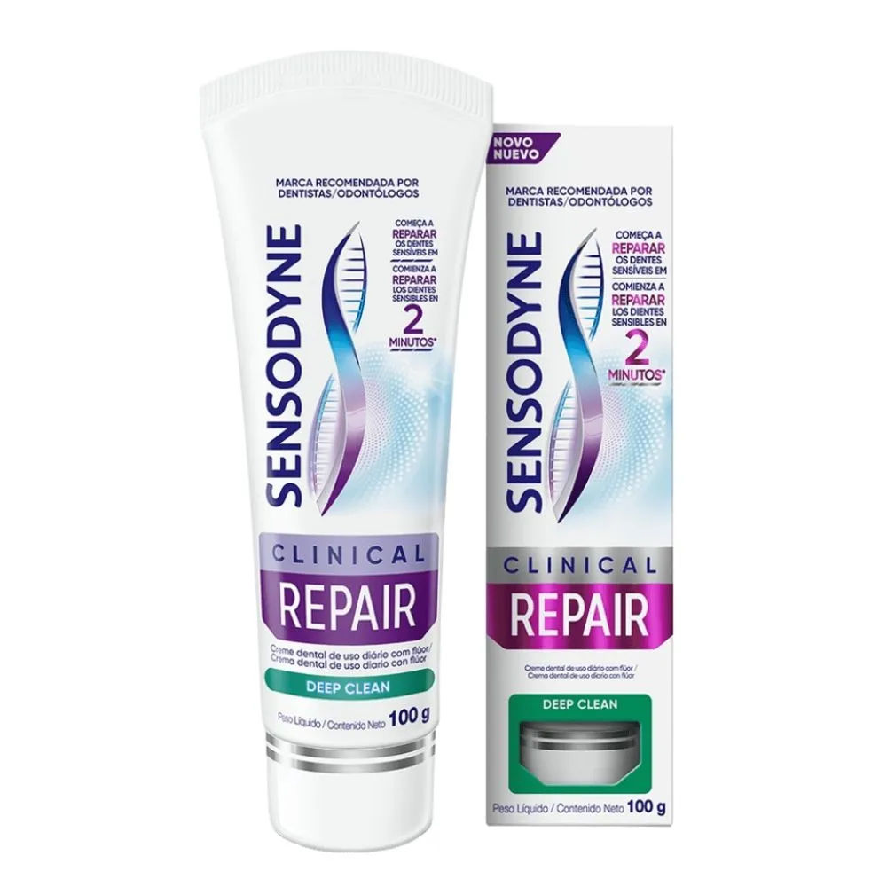 Creme Dental Sensodyne Clinical Repair Deep Clean 100g