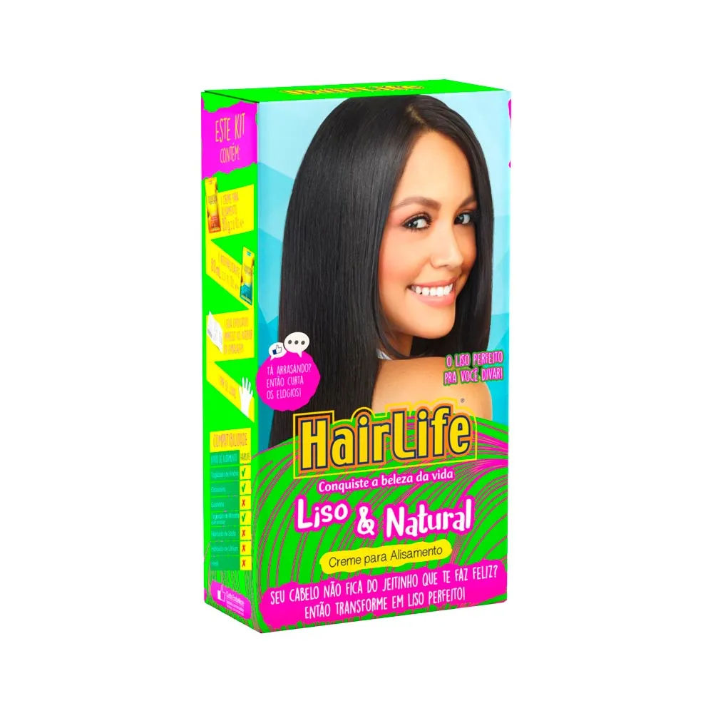 Creme Para Alisamento Hairlife Liso E Natural