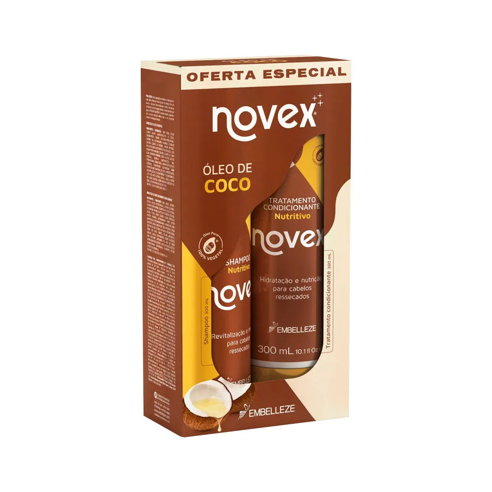 Kit Novex Shampoo + Condicionador Óleo de Coco 300ml