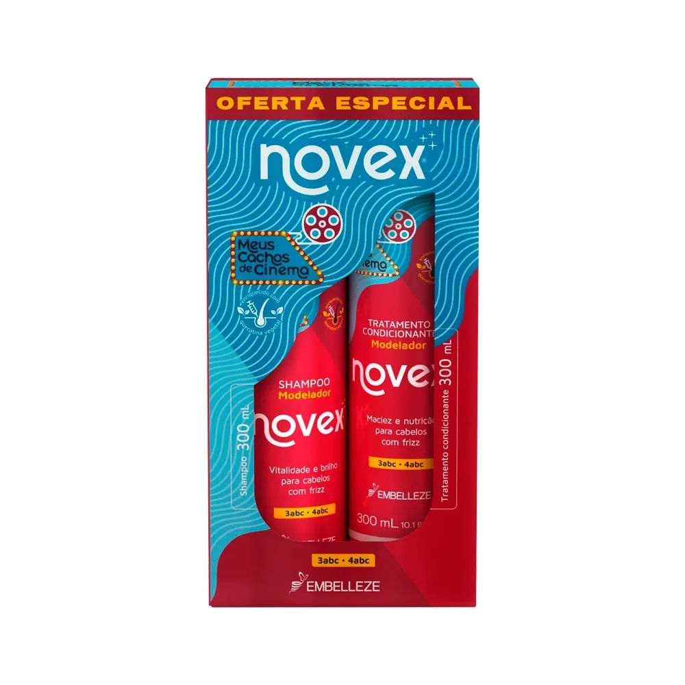 Kit Shampoo + Condicionador Novex Meus Cachos de Cinema 300ml