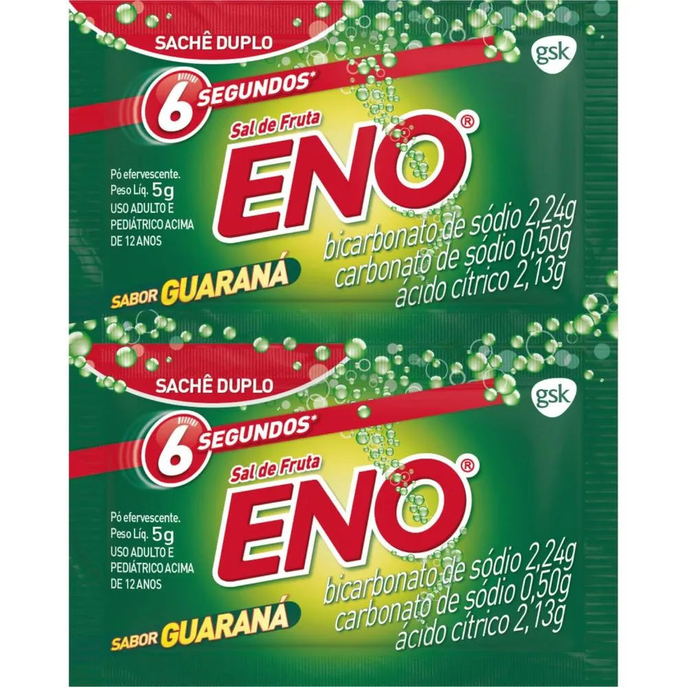 Sal de Fruta Eno Guaraná 2 Envelopes Efervescentes 5g GSK