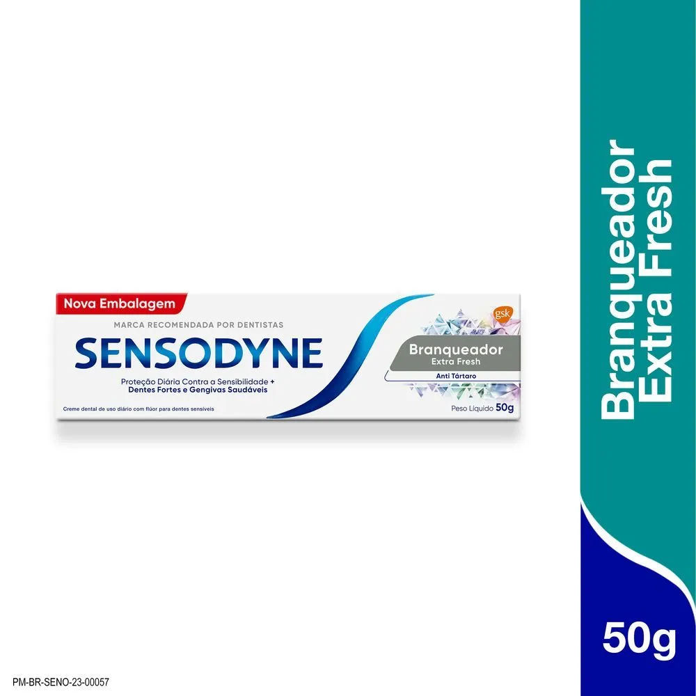 Creme Dental Sensodyne Branqueador Extra Fresh Antitártaro 50g
