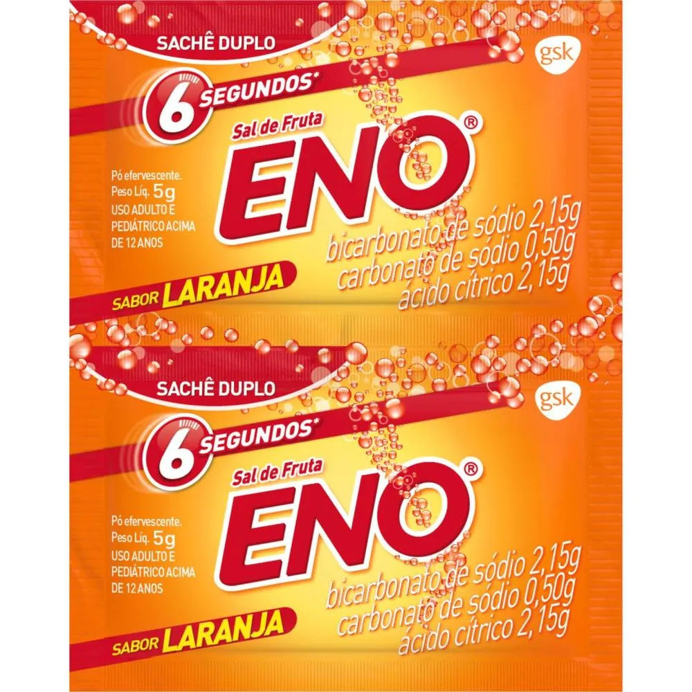 Sal de Fruta Eno Laranja 2 Envelopes Efervescentes 5g GSK