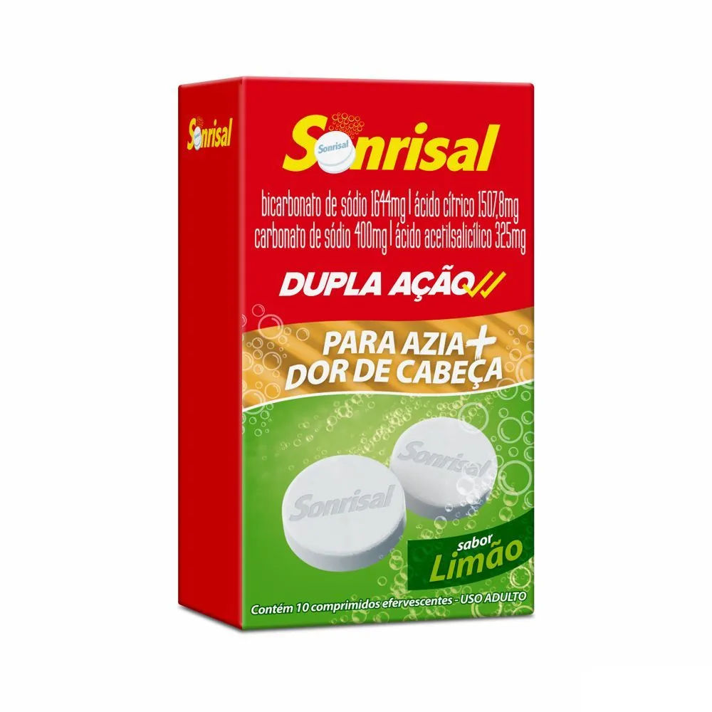 Sonrisal Sabor Limão 10 Comprimidos GSK